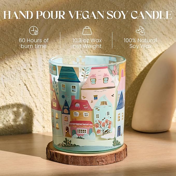 M&SENSE Island Weekend Candles for Home Scented - 10.2 oz Soy Wax Candles Non Toxic 60 Hours Long Burning Summer Candles Gifts for Women Stress Relief, Meditation, Calm, Yoga