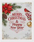 AIVKIEJK Diamond Painting Kits for Adults - Merry Christmas & Happy New Year Painting DIY 5D Full Drill Diamond Dots Paintings with Diamonds Gem Art and Crafts Home Decor 16"x20"