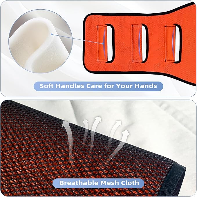 Transfer Sling, Lift Assist Gait Belts for Seniors, Transfer Belt for Elderly and Disabled, Bed Assist Mobility Belt for Patient Care