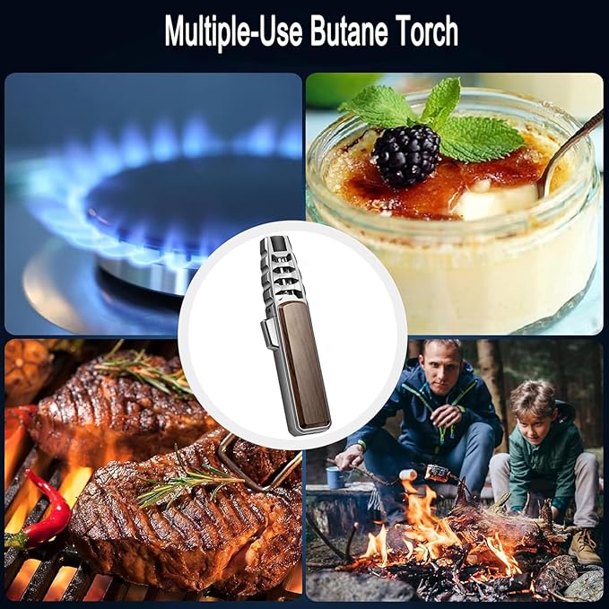 Valentines Day Gift for Him 2 Packs Portable Brightfire,Turbine Jet Bright Fire Lighter,Windproof Straight Torch Blue Flame Lighter,Wind Resistant Bright Fire Lighters,Torch lighters Butane refillable