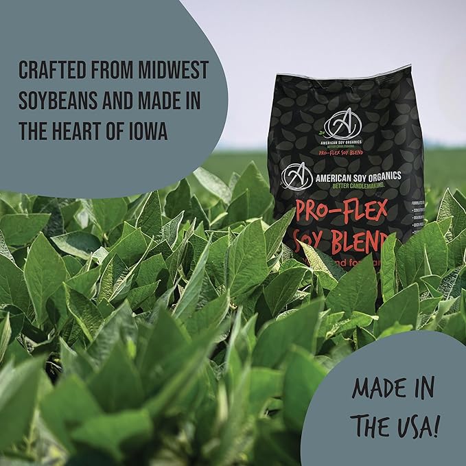 American Soy Organics Pro-Flex Soy Blend - Soy Wax Beads for Candle Making - Candle Making Supplies - Beeswax-Free Candle Wax Blend for Container Candles, Tealights and Wax Melts, 5 lbs