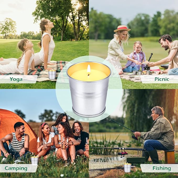 Citronella Candles Outdoor Indoor, 12 Pack Citronella Candles for Patio, Summer Outdoor Candle Bulk for Home Garden Yard Camping Outside Decorative, 2.2oz Small Candle Set