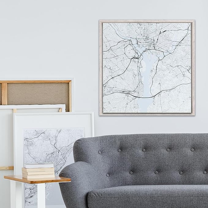 PIXY CANVAS Floater Frame 32x32 for 3/4 (0.75) inch Deep Canvas Paintings/Canvas Prints/Wood Canvas Panels/Wall Art/Wall Decor/Home Decor/Artwork (Distressed White, 32 x 32 inch, Square)