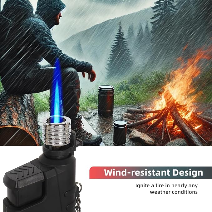 Navpeak Torch Lighter Flexible Wand Telescopic Windproof Jet Flame Lighters Butane Refillable for for Candle Kitchen Outdoor Grill Fireplace Camping(Buatne Not Included)(Camouflage Yellow)