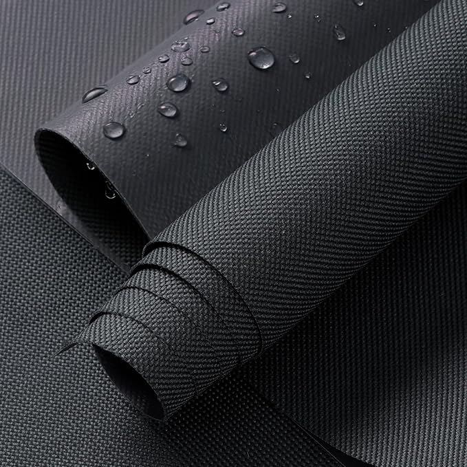 ANMINY 100% Waterproof Outdoor Fabric 3 Yards, 58" W 600D Marine Canvas Fabric with PVC Backing, Ripstop Upholstery Material by The Yard for Furniture Boat Covers Tent Awning, Dark Gray