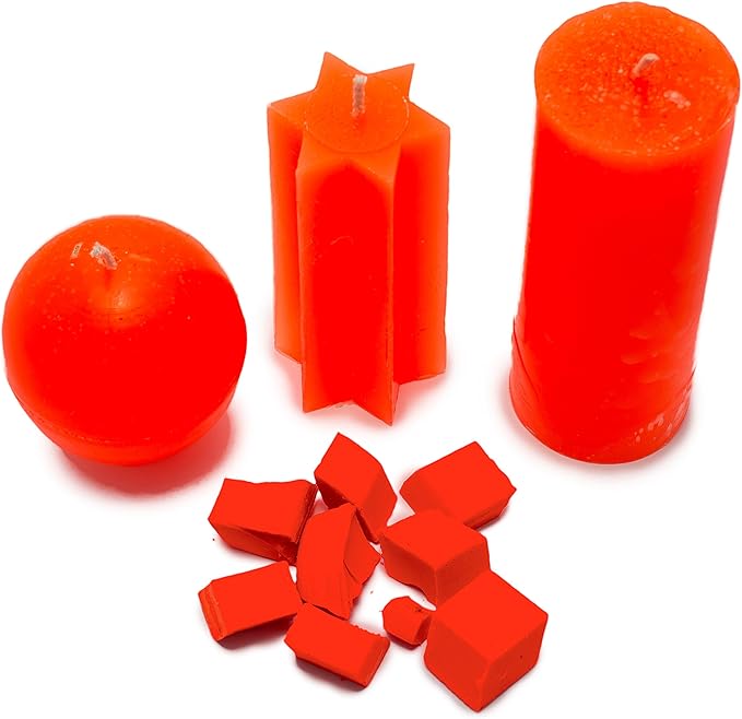 Bright Orange Candle Dye 2oz for Soy Candle Making – Candle Shop Premium Color Dye Blocks for Soy Wax, Beeswax, Paraffin - Candle Wax Dyes
