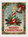 AIVKIEJK Diamond Painting Kits for Adults - Merry Christmas Candle & Holly Accents Painting DIY 5D Full Drill Diamond Dots Paintings with Diamonds Gem Art and Crafts Home Decor 12"x16"