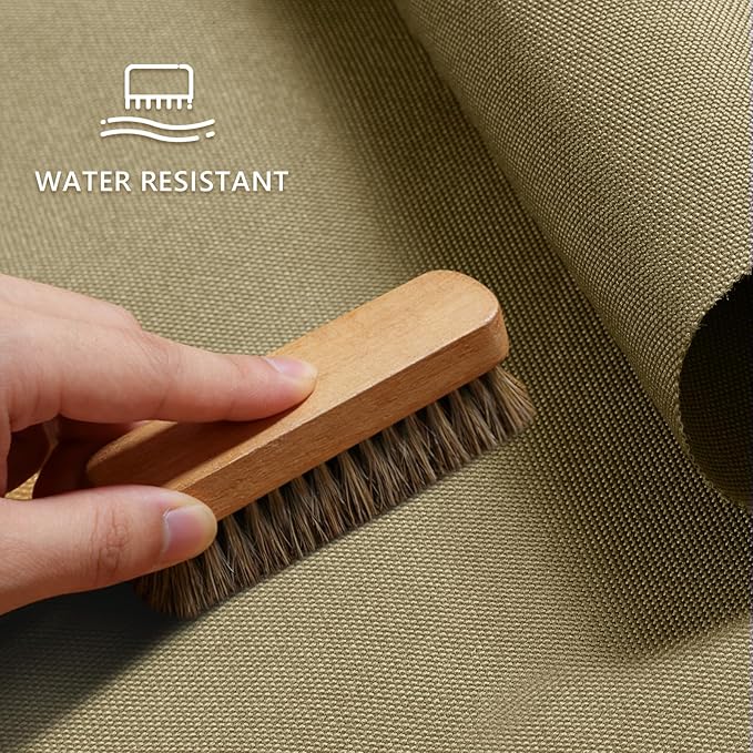 Waterproof Canvas Fabric by The Yard 58inch 600D Upholstery Material Polyester Fabric Outdoor Water Resistant Fabric for Sewing Chair Patio Cushion Purse Bag Interior, 12 Yard Khaki