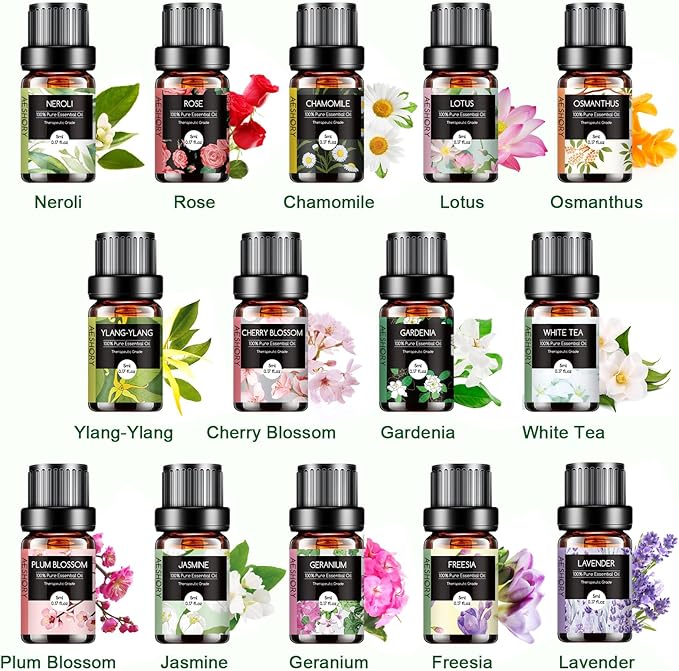 Essential Oils Set -28x5ml Fruity & Floral Fragrance Oils Set for Candle Making, Soap Scents & Diffuser