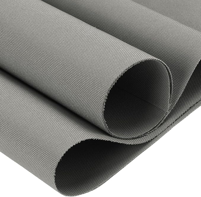 Thickened Waterproof Canvas Fabric by The Yard 1200D 58" W Outdoor Upholstery Material Heavy Duty Fabric Water Resistant Sewing Material for Chair Patio Cushion Purse 12 Yard Silver Grey