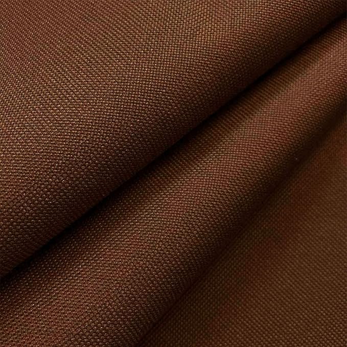 Foreate Waterproof Canvas Fabric by The Yard 600D Upholstery Fabric for Chairs 58" Wide Indoor Outdoor Water Resistant Canvas Polyester Material Sewing DIY Cloth, 5 Yards Brown