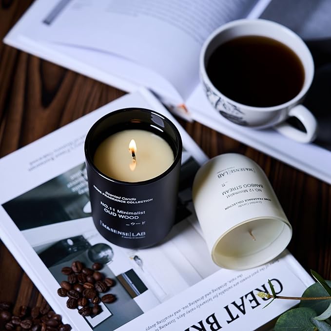 M&SENSE Natural Soy Candle| Espresso Coffee | 8.82 oz, 50H Burn | Spring Scented Candles for Relaxation, Valentines Day Gift, Home Décor | for Bedroom, Office, Party Medium