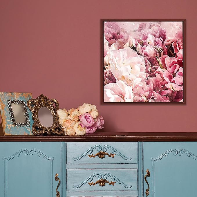 Pixy Canvas Floater Frame 35x35 for 1-1/2 (1.5) inch Deep Canvas Paintings/Canvas Prints/Wood Canvas Panels/Wall Art/Wall Decor/Home Decor/Artwork (Red Cherry, 35 x 35 inch, Square)