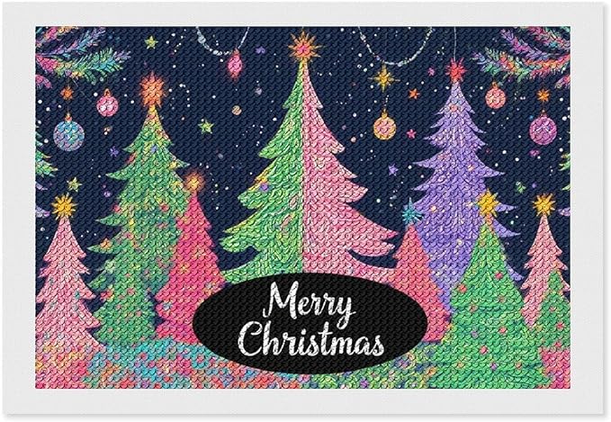 AIVKIEJK Diamond Painting Kits for Adults - Colorful Christmas Tree Painting DIY 5D Full Drill Diamond Dots Paintings with Diamonds Gem Art and Crafts Home Decor 8"x12"