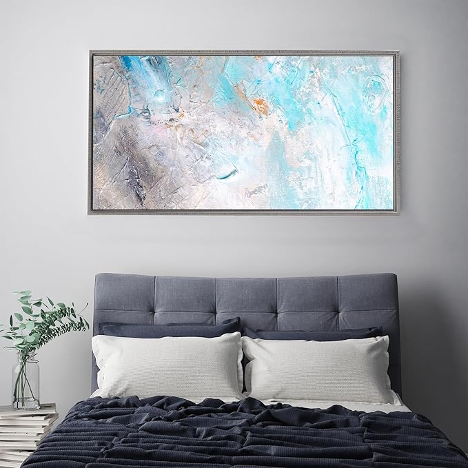 Pixy Canvas Floater Frame 48x60 for 3/4 (0.75) inch Deep Canvas Paintings/Canvas Prints/Wood Canvas Panels/Wall Art/Wall Decor/Home Decor/Artwork (Antique Silver, 48 x 60 inch, Landscape)