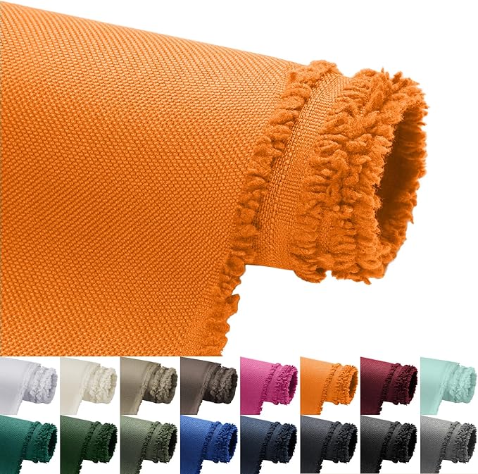 Waterproof Marine Canvas Fabric by The Yard 58" W 600D PVC Backing Water-Resistant Polyester Fabric Upholstery Material for Outdoor Indoor Marine Awning Tent Boat Furniture Cover DIY, 3 Yards Orange