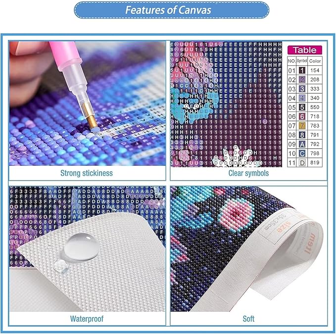 Diamond Art Kits for Adults Beginners Candle 5D Diamond Painting Kits Winter DIY Rhinestone Embroidery Large Wall Art and Crafts,Paint by Numbers kit for Adults for Home Decor 24x39in 5 Pack 0b-823