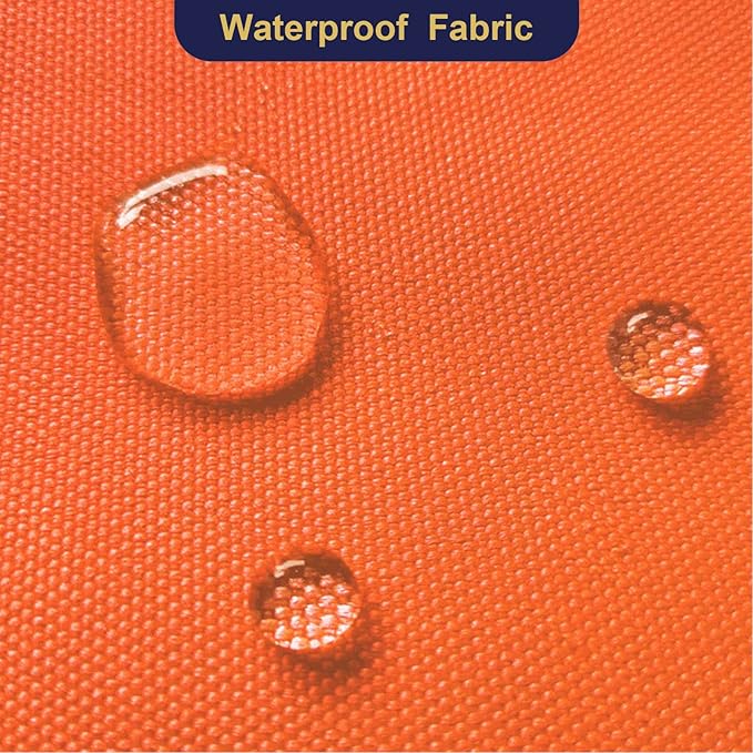 Foreate Waterproof Canvas Fabric by The Yard 600D Upholstery Fabric for Chairs 58" Wide Indoor Outdoor Water Resistant Canvas Polyester Material Sewing DIY Cloth, 15 Yards Orange