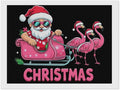 AIVKIEJK Diamond Painting Kits for Adults - Christmas Santa Flamingo Xmas Painting DIY 5D Full Drill Diamond Dots Paintings with Diamonds Gem Art and Crafts Home Decor 12"x16"