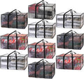 ClearSpace Oversized Moving Bags or Storage Bag – Large Moving Boxes with Backpack Straps, Zippers & Handles – Heavy-Duty Packing Bags for Moving, College Dorm, Christmas Decorations, 8 Pack