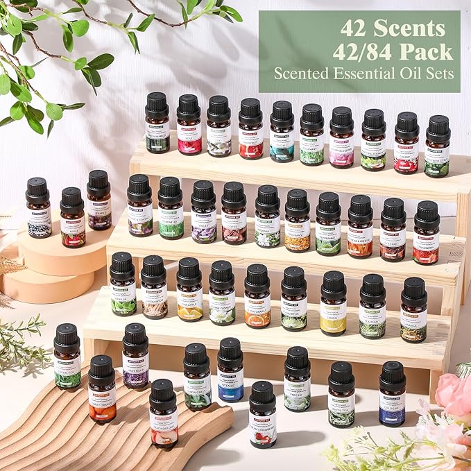 84 Pcs Essential Oil Set for Diffuser 10ml Each Fragrance Oil for Candle Making, Soap Making, Aromatherapy, Humidifiers (Classic)
