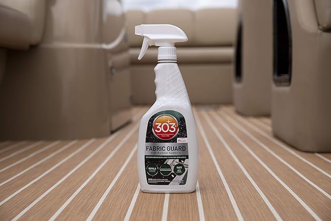 303 Products Marine Fabric Guard – Water Repellent & Stain Shielding Fabric Spray, Safe for All Outdoor Upholstery, Simple & Easy to Use, Protectant Spray for Boats, 32oz (6 Pack)