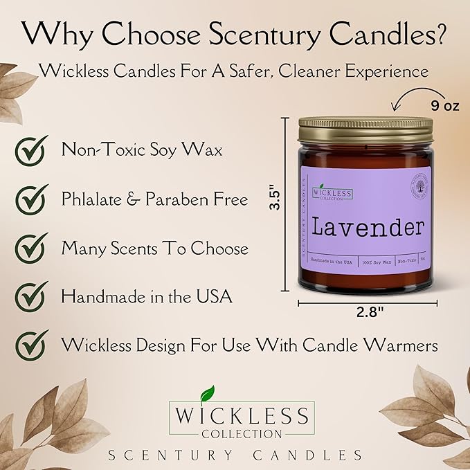 Wickless Fall Scented Candles for Candle Warmer Lamp, Many Scents to Choose, 100% Non-Toxic Soy Wax, Candle Melts for Warming Plate, Handmade in The USA (Autumn Glow)