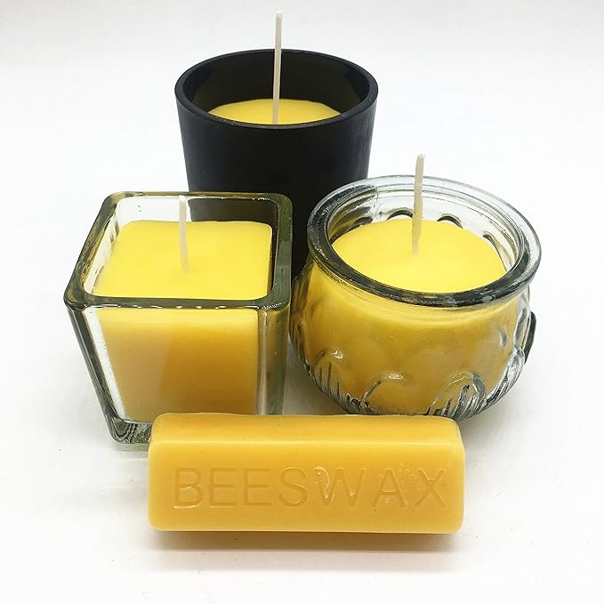 Beesworks Yellow Beeswax Bars (6 oz) | 100% Pure, Cosmetic Grade, Triple-Filtered Beeswax for DIY Skin Care, Lip Balm, Lotion and Candle Making (1 oz Bars - Pack of 6)
