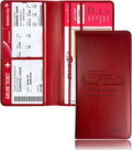 Car Registration and Insurance Card Holder - Leather Vehicle Glove Box Automobile Documents Paperwork Wallet Case Organizer for ID, Driver's License, Key Contact Information Cards