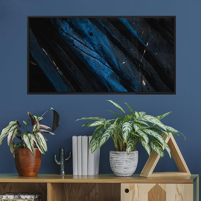 PIXY CANVAS Floater Frame 16x48 for 1-1/2 (1.5) inch Deep Canvas Paintings/Canvas Prints/Wood Canvas Panels/Wall Art/Wall Decor/Home Decor/Artwork (Black, 16 x 48 inch, Landscape)