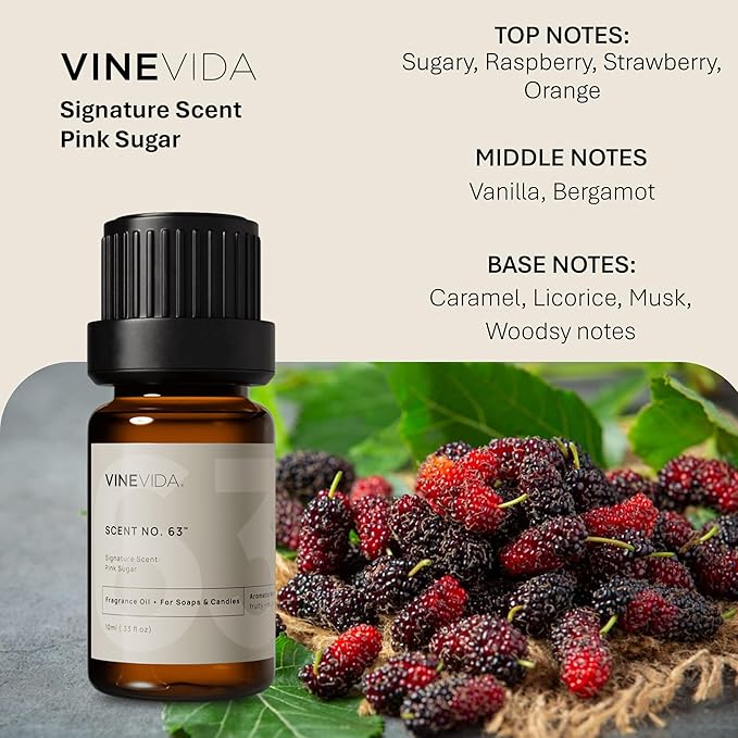 VINEVIDA 0.33oz Fragrance Oil No.63 for Candle & Soap Making - Natural USA Candle Scents