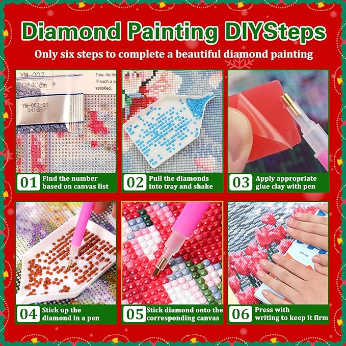 Reivworl Christmas Diamond Art Kits for Adults, Snowman Diamond Painting Kits, Gem Art Kit for Gifts and Home Interior Decor 12x16 Inch