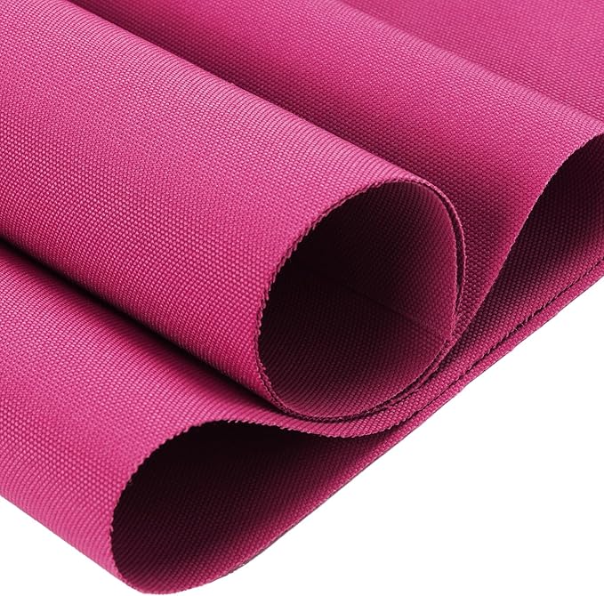 Thickened Waterproof Canvas Fabric by The Yard, 1200D 58" W Outdoor Upholstery Material Heavy Duty Fabric Water Resistant Sewing Material for Chair Patio Cushion Purse Bag, 12 Yard Hot Pink