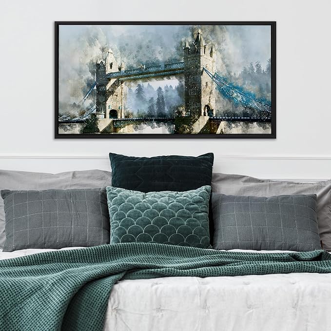 Pixy Canvas Floater Frame 22x30 for 3/4 (0.75) inch Deep Canvas Paintings/Canvas Prints/Wood Canvas Panels/Wall Art/Wall Decor/Home Decor/Artwork (Black, 22 x 30 inch, Landscape)