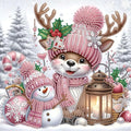 antor Christmas Diamond Painting Kit, 5D Special Shape Diamond Art for Adults, Cute Reindeer Snowman DIY Crystal Rhinestones Diamond Painting, Holiday Wall Decor, Winter Home Decoration