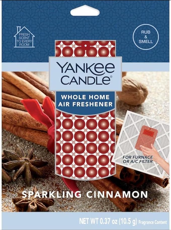 Yankee Candle Whole Home Air Freshener Variety Pack (Midsummer's Night, Sparkling Cinnamon, Apple Pumpkin, & Sicilian Lemon) (3ea / Pack of 12)