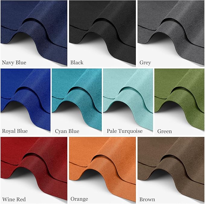 OTOEZ 600D Waterproof Canvas Fabric by The Yard, Fade & UV Resistant Outdoor Upholstery Material 58" W Water Resistant Cordura Polyester Fabric for Marine Boat Awning Tent Chairs DIY, 1 Yard Black