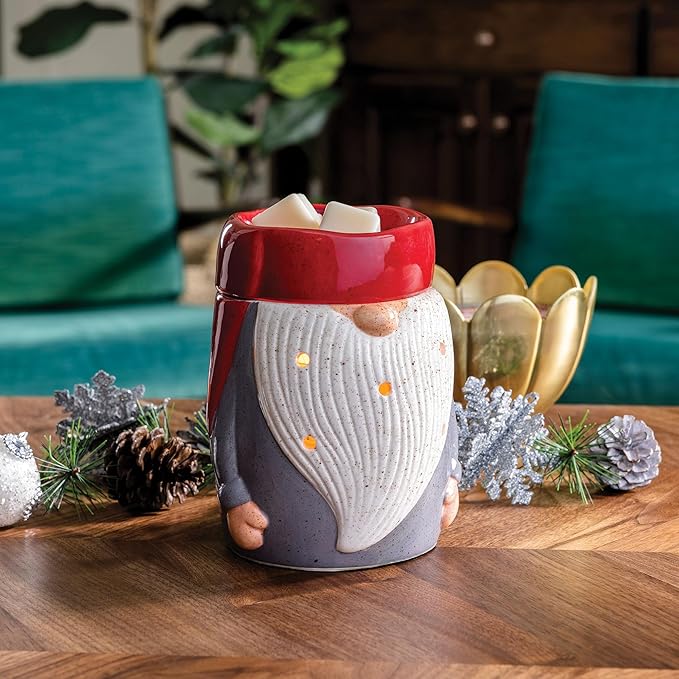 Candle Warmers ETC. Illumination Fragrance Warmer- Light-Up Warmer for Warming Scented Candle Wax Melts and Tarts or to Freshen Room, Gnome