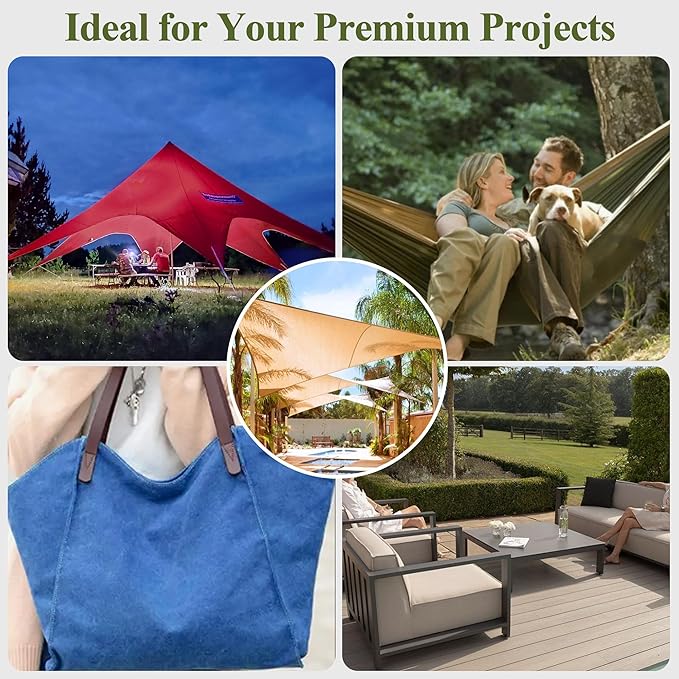 Foreate Waterproof Canvas Fabric by The Yard 600D Fade & UV Resistant Indoor Outdoor Oxford Fabric 58” W Upholstery Polyester Material for Patio Chairs Tent Camping DIY, 1 Yard Silver Gray