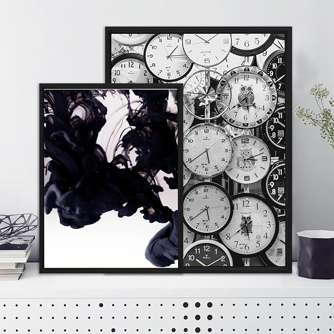 Pixy Canvas Floater Frame 15x20 for 3/4 (0.75) inch Deep Canvas Paintings/Canvas Prints/Wood Canvas Panels/Wall Art/Wall Decor/Home Decor/Artwork (Black Oak, 15 x 20 inch, Portrait)