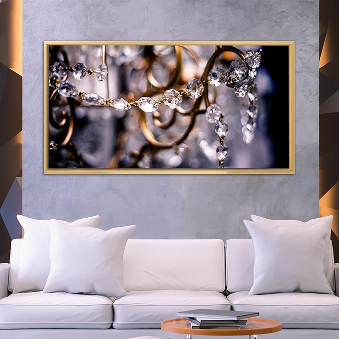Pixy Canvas Floater Frame 10x30 for 1-1/2 (1.5) inch Deep Canvas Paintings/Canvas Prints/Wood Canvas Panels/Wall Art/Wall Decor/Home Decor/Artwork (Brass Gold, 10 x 30 inch, Landscape)