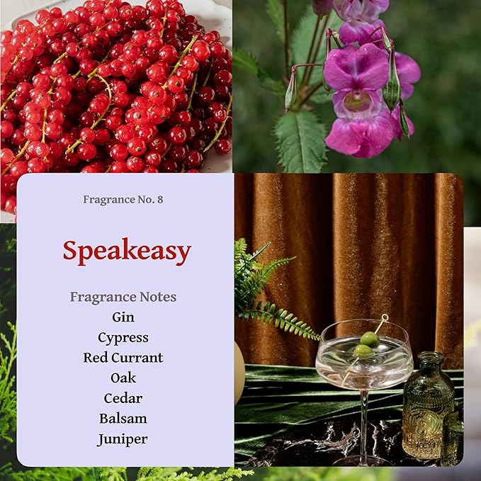 RUTH & ROSE | Speakeasy | 100% Beeswax Scented Candles for Home, 8oz, +65 Hours Burn Time, Aromatherapy Non Toxic Candles, Gift for Women & Men, Perfect for Travel or Gifting