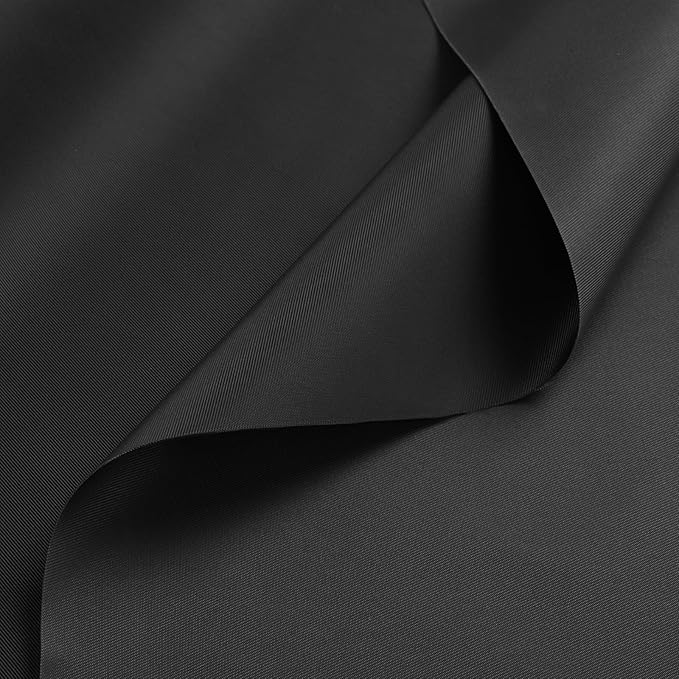 Nylon Fabric, 58"W 420D Waterproof Fabric 10 Yard Ripstop Nylon Material Outdoor Upholstery Twill Sewing Material for Patio Chair, Lining, Cushion, Purse, Tote Bag, Tent, Tarp Cover, DIY Project Black