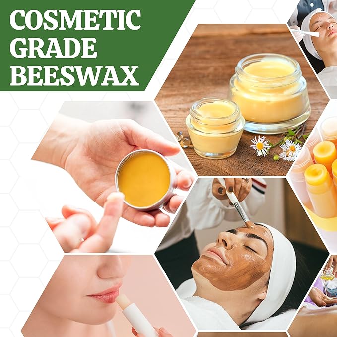 YASNAY White Beeswax Pellets 2LB, Organic Beeswax, Beeswax for Candle Making, Body, Skin Care DIY, Lip Balm and Soap Making Supplies