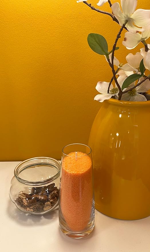 VITARIE Refillable Pearled Candle Sand 18oz, Unscented, 30 Cotton Wicks, 1.1lb Long Burning, Candle Making Kit, Ocean Blue