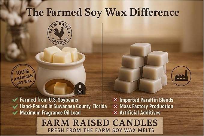 Farm Raised Candles - USA Grown Soy Wax Melts - Fall - Bakery Variety Packs – 5 Pack, 16oz Total – Wax Melt Warmer Scents – (Pumpkin Patch Variety Pack)