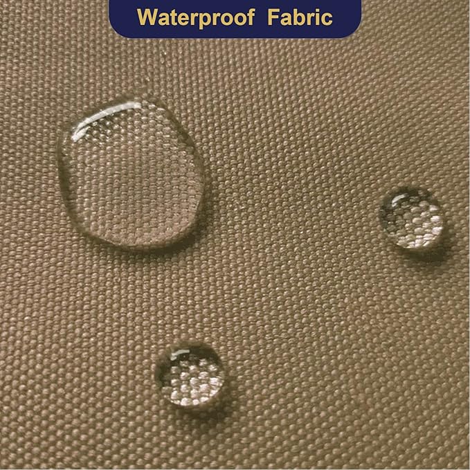 Foreate Waterproof Canvas Fabric by The Yard 600D Upholstery Fabric for Chairs 58" Wide Indoor Outdoor Water Resistant Canvas Polyester Material Sewing DIY Cloth, 15 Yards Khaki