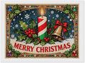 AIVKIEJK Diamond Painting Kits for Adults - Merry Christmas Candle & Holly Accents Painting DIY 5D Full Drill Diamond Dots Paintings with Diamonds Gem Art and Crafts Home Decor 12"x16"