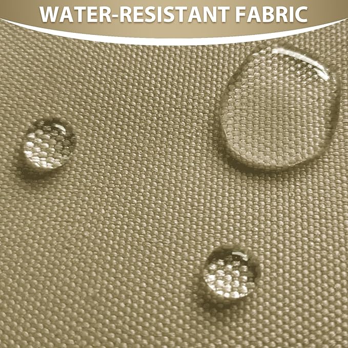 Waterproof Canvas Fabric by The Yard 58inch 600D Upholstery Material Polyester Fabric Outdoor Water Resistant Fabric for Sewing Chair Patio Cushion Purse Bag Interior, Pre Cut 1 Yard Khaki