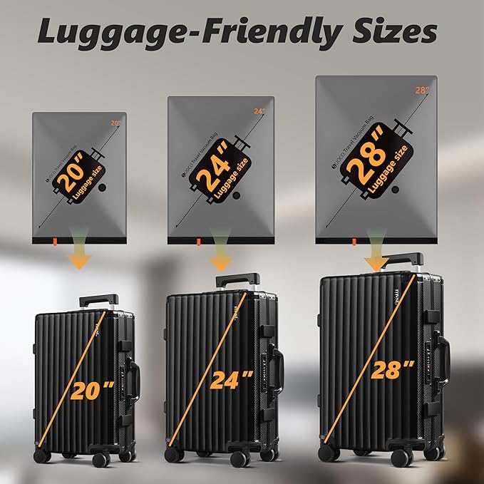 Travel Vacuum Bags with Cordless Electric Pump, 16 Medium Compression Packing Cubes for Clothing Clothes, Luggage Suitcase Organizer, Space Saver Vacation Cruise Travel Essentials